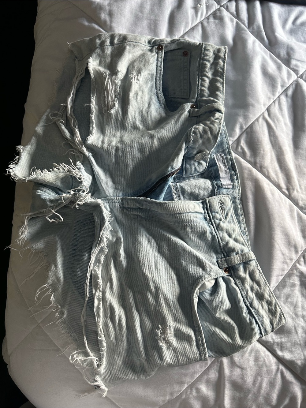 Garage Light Wash Distressed Women’s Denim Shorts